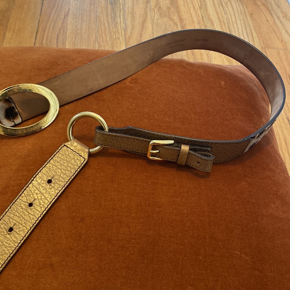 Dolce & Gabbana leather belt with cheetah print - Picture 3 of 9